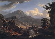 John Knox Landscape with Tourists at Loch Katrine oil painting artist